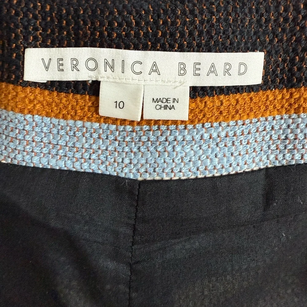 Veronica Beard Jazmin Striped High-Waist Shorts Size 10 EUC $350+ - Picture 2 of 12